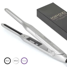 KIPOZI Pro Mini Travel Titanium Flat Iron Hair Straightener for Long Short Hair