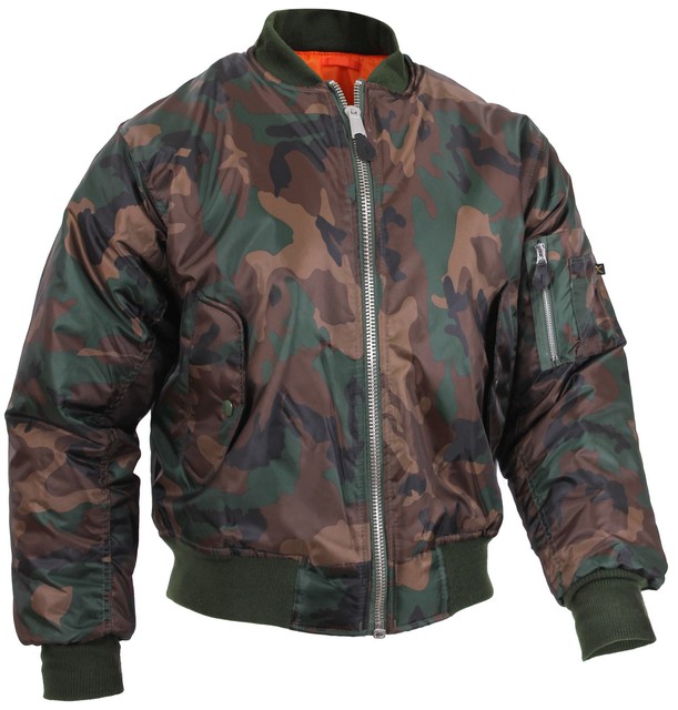 Rothco Ma 1 Flight Jacket Woodland Camo 3xl For Sale Online Ebay