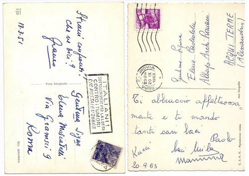 Set di 3 cartoline con pastore tedesco e cani terrier. - Picture 4 of 4