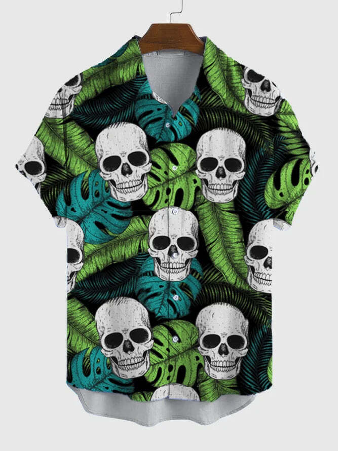 Men’s Stylish Printed Shirt with Classic Collar Design for Casual or Formal Wear