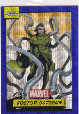 Topps Marvel Chrome 2024 Card No. 74 Doctor Octopus Blue Wave Refractor 55/150