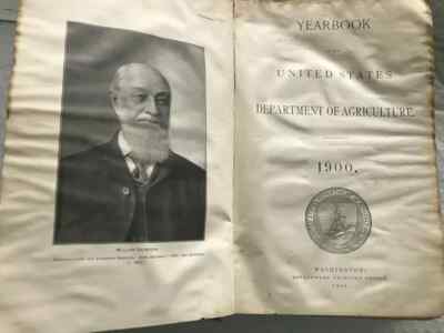 DEPARTMENT OF AGRICULTURE 1900 YEARBOOK WITH GRAPHS PHOTOS VINTAGE VERY RARE