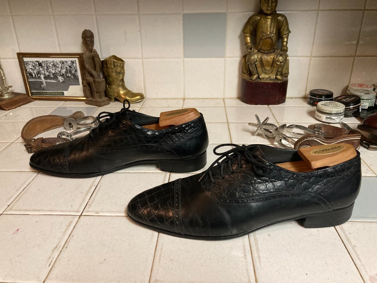 Peter Huber Vintage Black Leather lace up shoes Peter Huber Mens Dress/Formal Shoes Classic Handmade Oxfords  main image 3