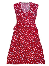 Vintage Young Edwardian by ARPEJA Fitted Peplum Floral Dress Size 0