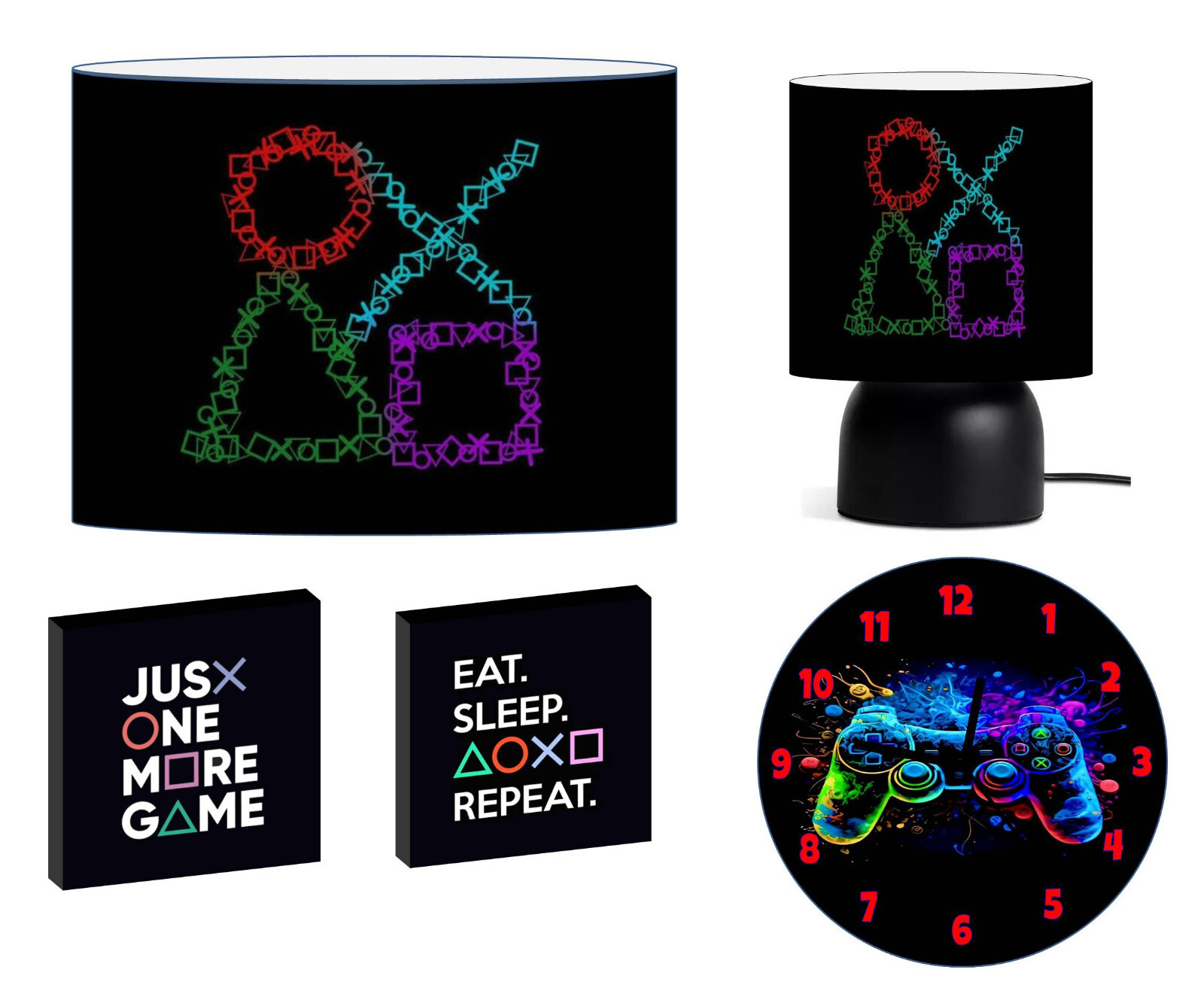PLAYSTATION NEÓN GAMING PANTALLA DE TECHO, LÁMPARA TÁCTIL, ARTE DE PARED, RELOJ o PAQUETE