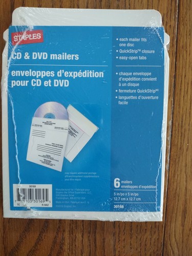 Staples CD & DVD Mailers - Picture 2 of 5