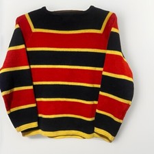 Vintage Demetre Women  s Medium Pure Virgin Wool Ski Sweater Striped