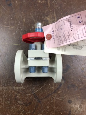 Asahi AV Valve 15- 1/2'' PP-PTFE 100~150psi Flanged Diaphragm 1/2'' Valve VD