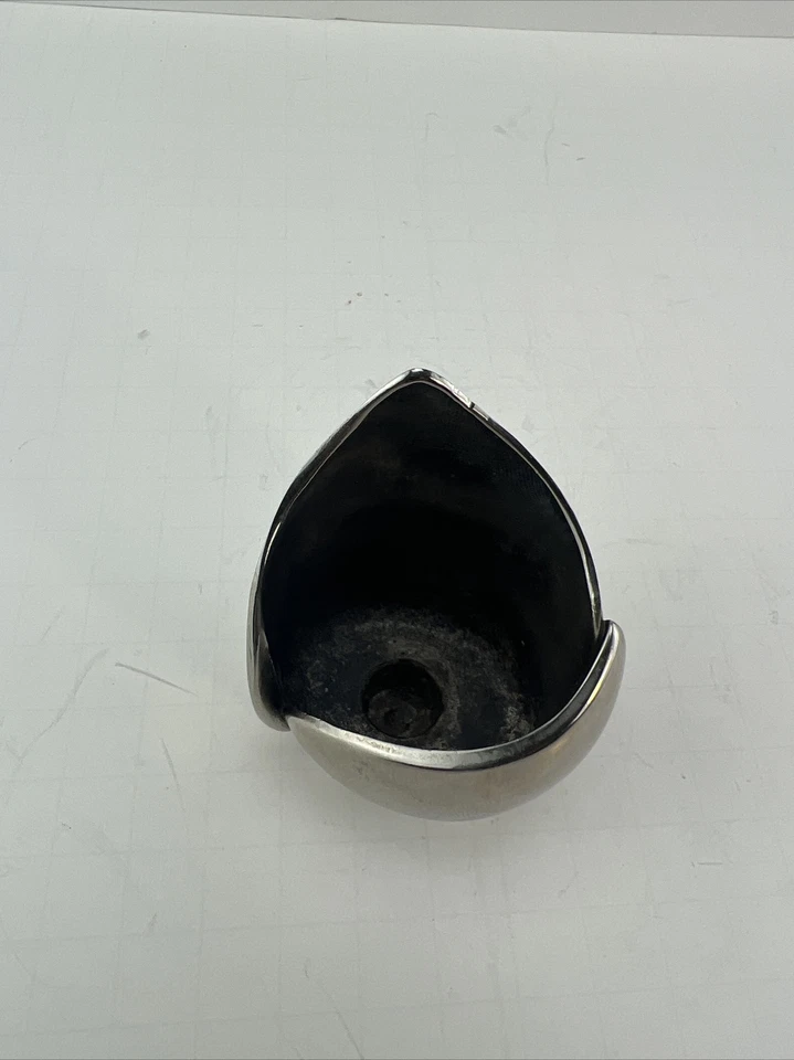 Jarrón/portavelas mini rosa tulipán pesado enchapado en plata polaco Foto 2 de 4