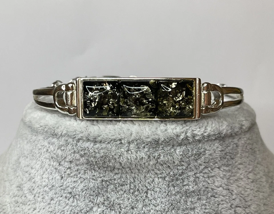 Genuine Baltic Amber Stone Bracelet with Sterling Silver 925.Amber Stone Jewelry - Image 2 of 4