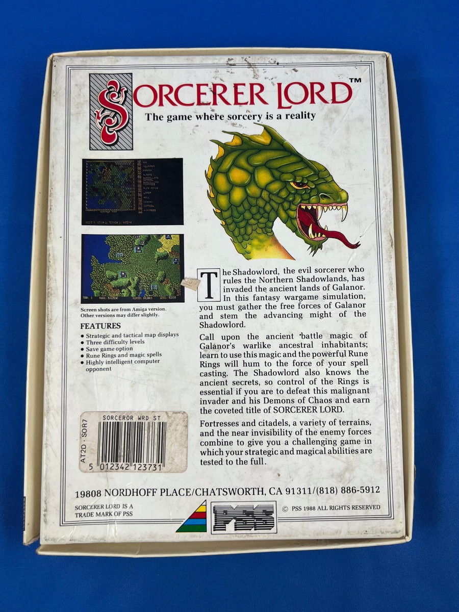 Sorcerer Lord ~ Atari ST ~ Complete in Box With Map & Manual