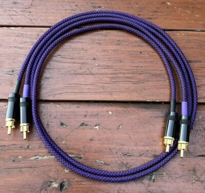 2 Ft. JMB CABLE CO. Audiophile Gold Reference Standard Rca Interconnect Cables