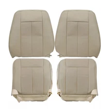 Both Side Bottom & Top Seat Cover Camel For 2007-2014 Ford Expedition Tan/Black