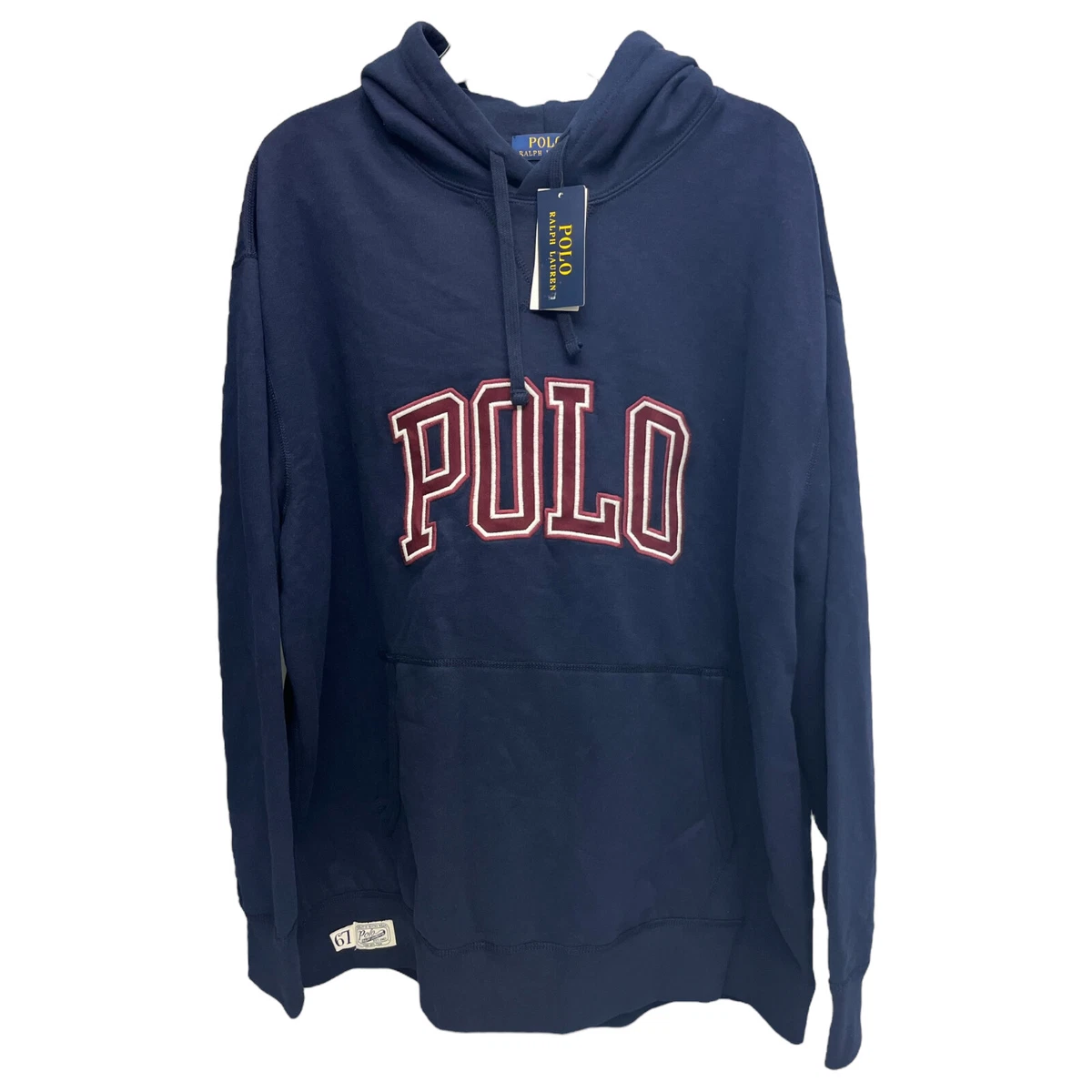 Polo Ralph Lauren Pullover Hoodie Navy Blue Long Sleeve Hooded Sweatshirt 148