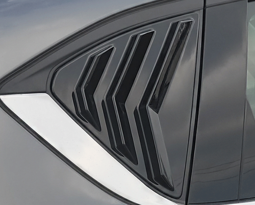 For Mazda CX-5 2013-16 Piano black Side Vent Window Scoop Louver Cover Cap Trim - Picture 3 of 7
