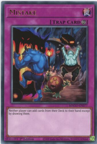 Yugioh Mistake MAGO-EN077 Rare 1st Nr Mint x3 - Picture 1 of 1