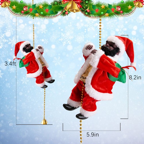 Climbing Santa Claus Musical Electric Doll Christmas Ornament Decor Xmas Gift - Picture 42 of 50