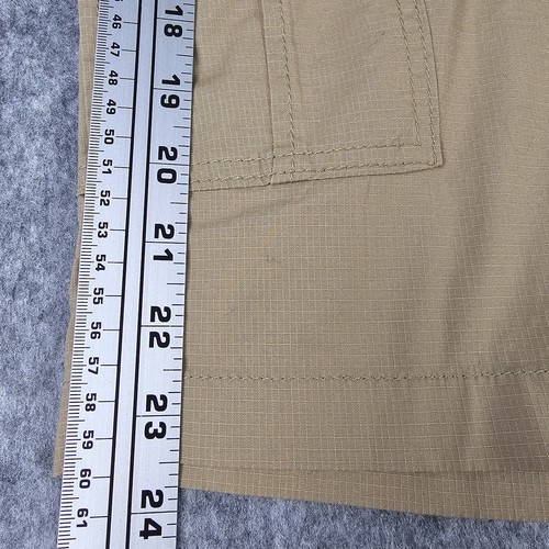 Smith’s Workwear Shorts Men's 40 Khaki Belted Stretch Mini Ripstop Relaxed Cargo - Picture 3 of 12