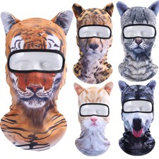 Halloween 3D Animal Ears Balaclavas Hat Cat Dog Ear Cycling Full Face Mask Hood