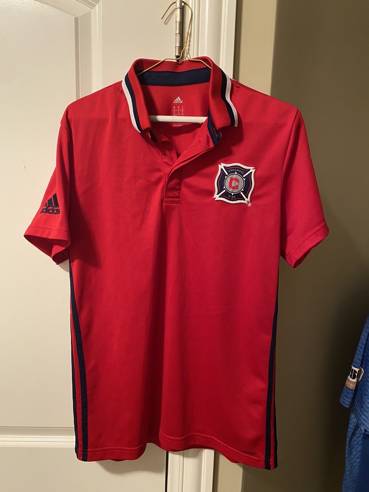 Polo Shirt Chicago Fire Medium MLS Soccer M Jersey Short Sleeve Fast Shipping US-image
