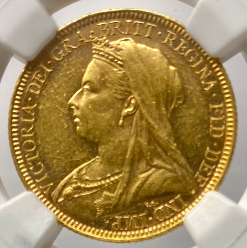 1894-M Australia Gold Sovereign NGC AU-58 - Picture 3 of 4