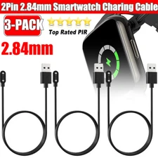 3-Pack 2.84mm Smart Watch Magnetic USB Charging Cable for Letsfit Willful YAMAY