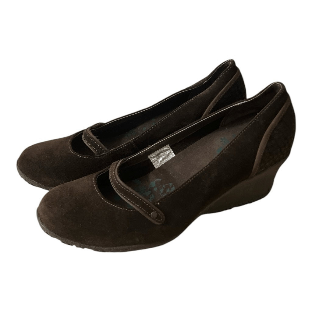 Scarpe Vibram Merrell Petunia donna Mary Jane zeppa marrone scamosciato 9 pelle