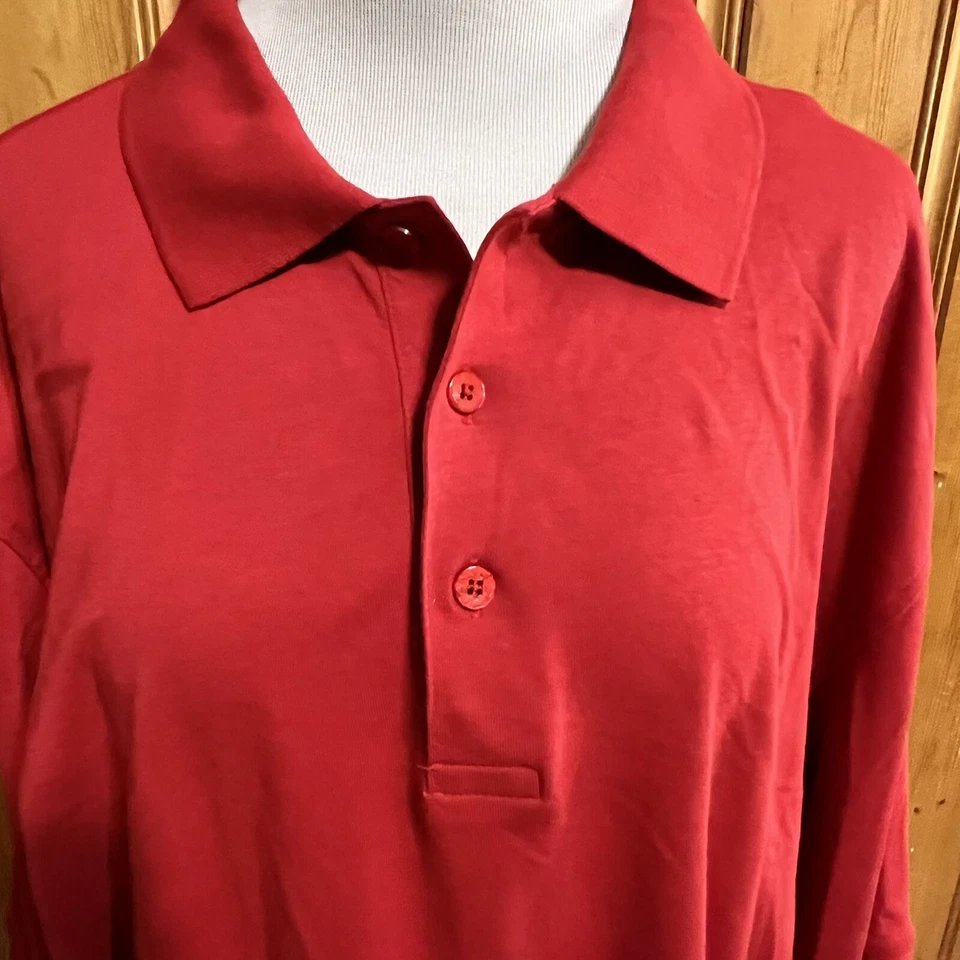 Zorrel Cotton Blend 3xL Short Sleeve Red Polo Dri-Balance - Image 2 of 4