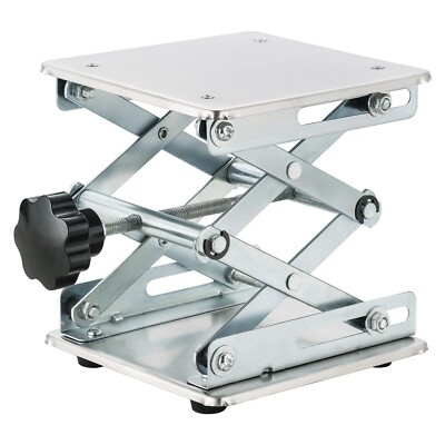 6'' x 6'' Lift Table Lab Scissor Stand Platform | Stainless Steel Laboratory Li...