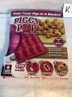 Piggy Pop Pancake Pigs in a Blanket Silicone Baking Mold Pan As Seen on TV