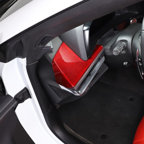 Red Real Carbon Fiber Full Interior Set Decor Cover Trim Kit for Corvette C8 20+ - Picture 268 of 444