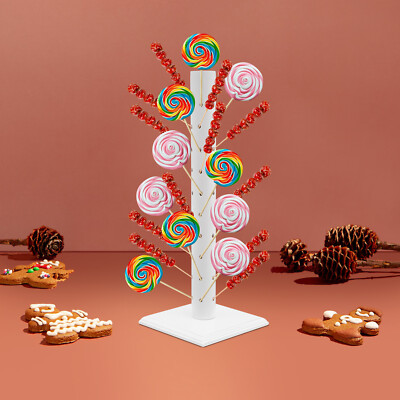 Weiß Lollipop-Halter 62-Löchern Cake Pop Ständer Holz Lutscherhalter für Partys
