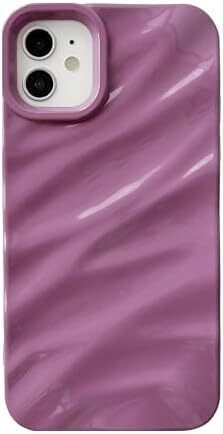 for iPhone 11 Case,Water Ripple Pattern Curly Wave Shape Soft Compatible with iP