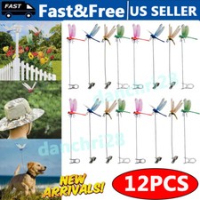 Fake Dragonfly Clips,Clip on Dragonfly for Outdoors 3D Dragonfly Garden Decor US