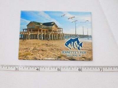 Jennette's Pier Nags Head, NC 3.5'' x 2.5'' fridge magnet refrigerator pre-owned