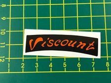 old school bmx decals stickers viscount dominator seat decal black and orange