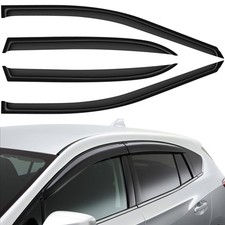Side Window Deflector Dark Smoke Visors Rain Guards 4 -Pieces