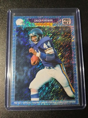 Chuck Foreman - Leaf Pro Set 2024 - Minnesota Vikings - Blue Shimmer - /20
