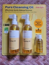 ma:nyo Pure Cleansing Oil Gentle Makeup Remover 3 PC Set 6.7oz + 1.8oz Exp 2028
