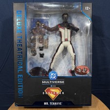 MCFARLANE  Mr. Terrific Superman Movie Deluxe Theatrical   Red Platinum Edition