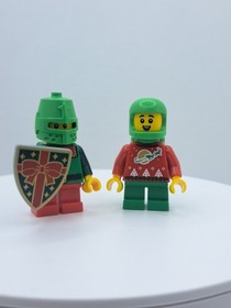 Lego Christmas Elf Lot of 2- Space Elf & Knight Elf (HOL383 & HOL387) from 41843