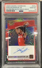 2020-21 Panini Clearly Donruss Rated Rookie Kenyon Martin Jr.  Auto-Holo Gold /5