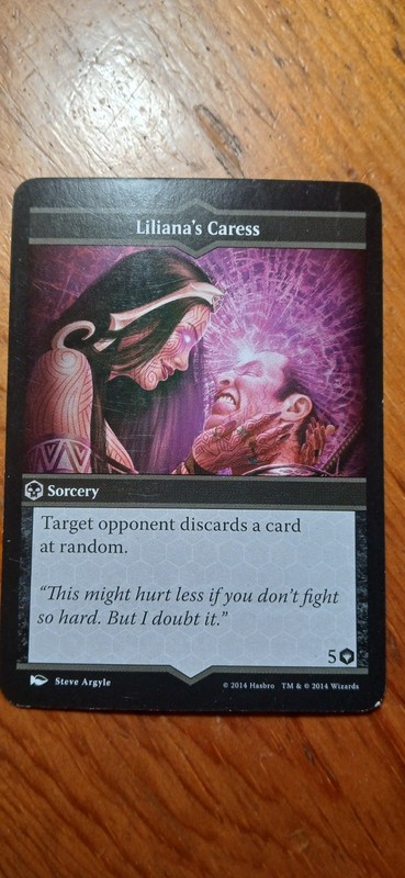 MTG: Arena of the Planeswalker  Replacement Spell Card -  Liliana's Caress