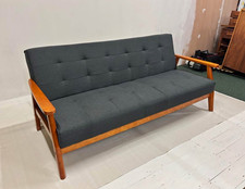 Click Clack Grey and Wood Sofa Bed