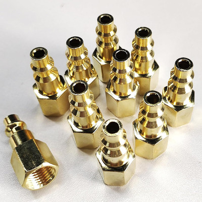 Brass 1/4 Inch NPT Industrial Brass Female Air Hose Fittings Quick Connect Adapt