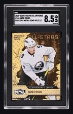 2020 UD Metal Universe Jack Eichel Precious Metal Gems Gold PMG 1/1 SGC 8.5