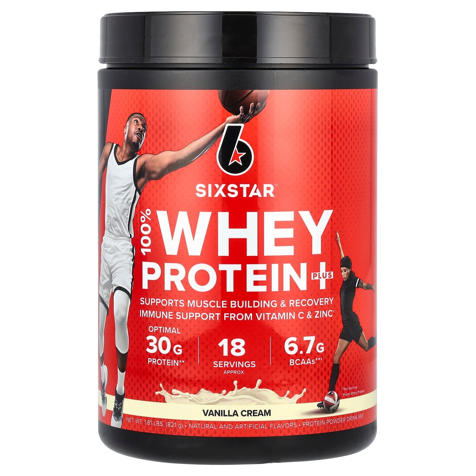 100% Whey Protein Plus, ванильный крем, 1,81 фунта (821 г)