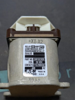 SM15CXD9 | EATON CUTLER HAMMER 60A 3DPT 28VDC 115/200VAC | Aerospace Relay | 1 x
