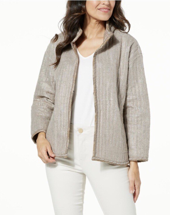 Democracy Woven Jacquard Quilted Jacket NWT/Size M;  $139 Retail