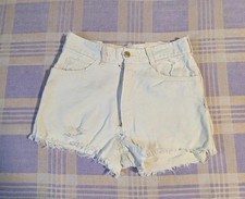 Vintage 1960s Buckaroo Big Smith White Denim Jeans Talon Zipper 28"